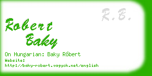 robert baky business card